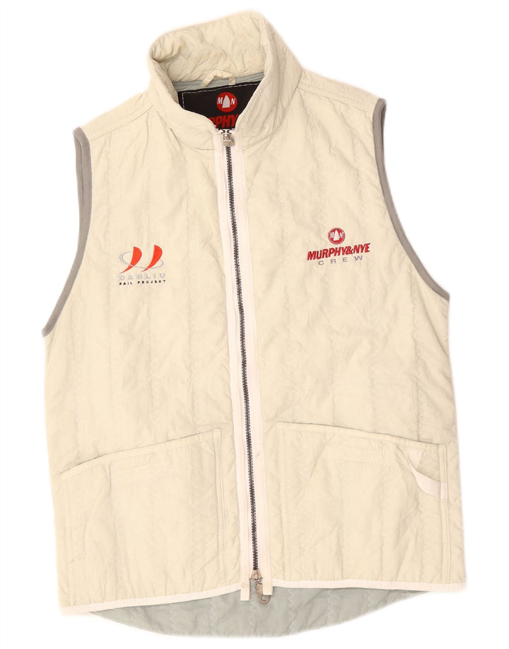 Murphy & Nye Gilet Homme UK 38 Medium Off White Polyamide
