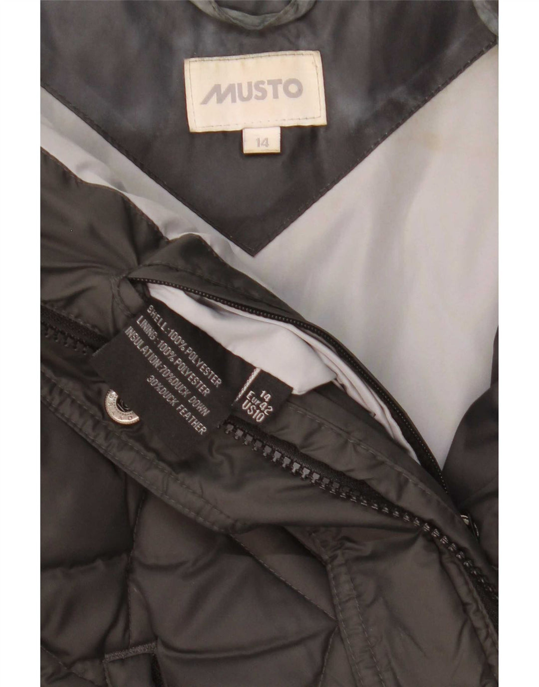 Musto Gilet rembourré pour femme UK 14 Large Noir Polyester