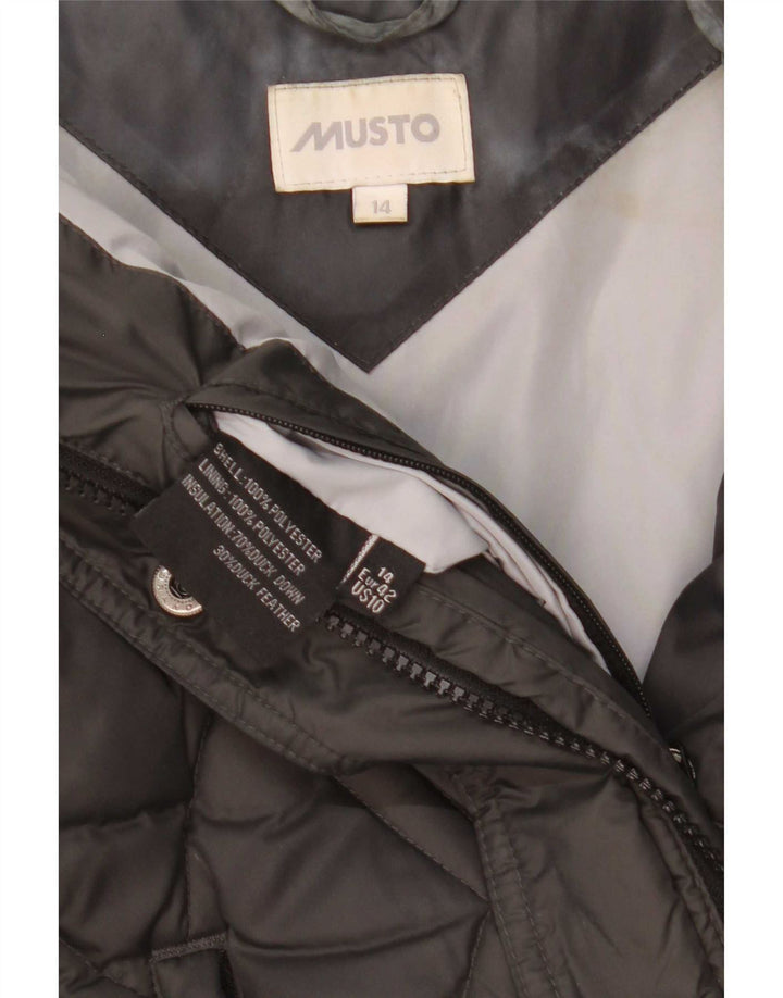 Musto Gilet rembourré pour femme UK 14 Large Noir Polyester