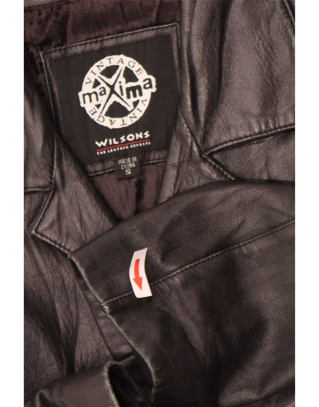 Wilsons Veste en cuir pour femme UK 10 Small Noir