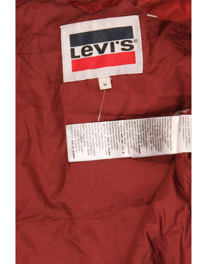 Levi's Veste matelassée à capuche pour femme UK 44 Orange moyen Polyester Hiver