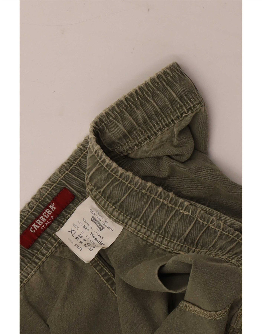 Carrera Short Chino Regular Homme XL W38 Kaki Coton