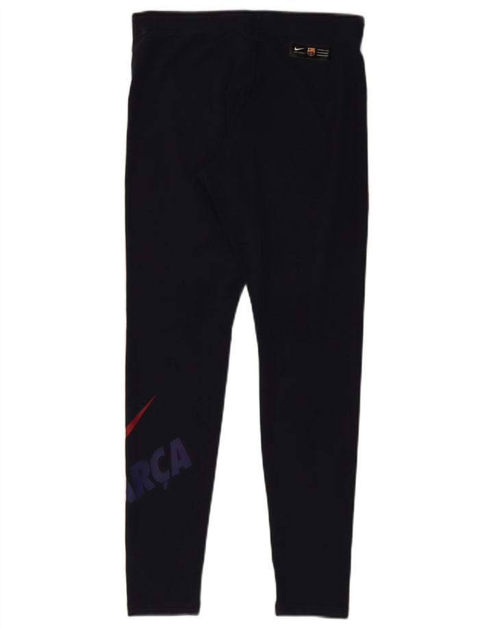 NIKE Leggings graphiques pour femmes UK 12 coton bleu marine moyen