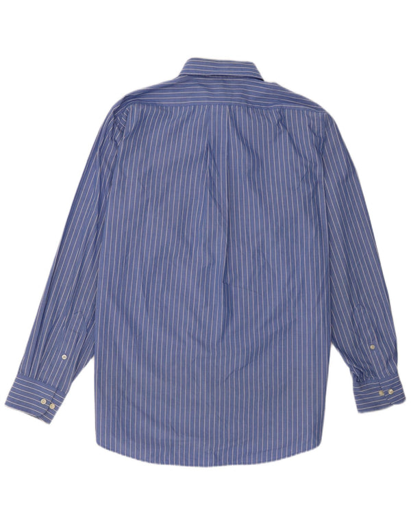 Chaps Chemise homme Taille 15 1/2 Coton à fines rayures bleu moyen
