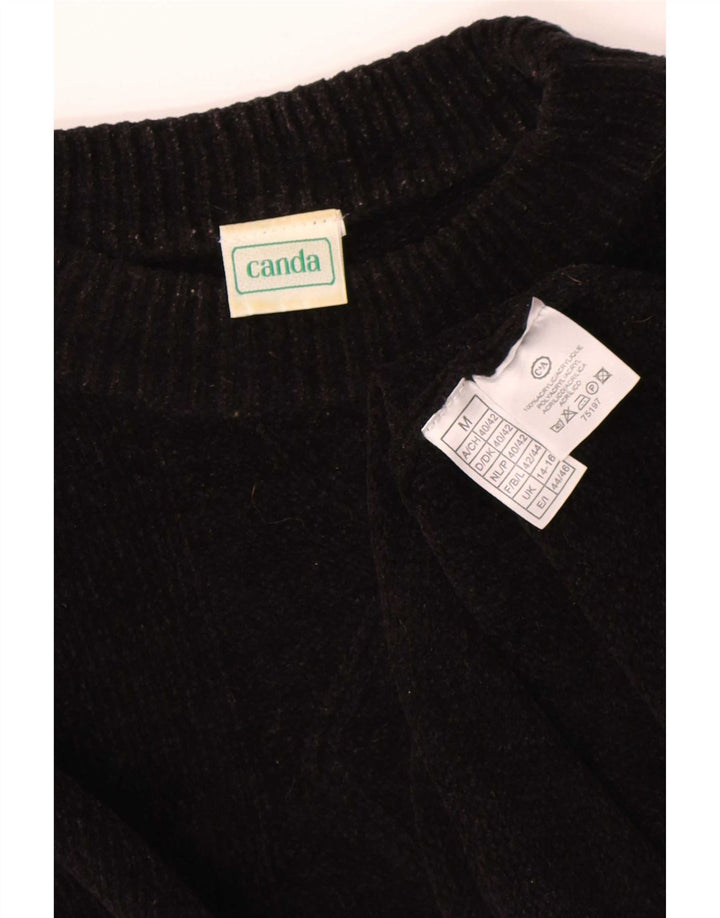 Canda Pull surdimensionné à col roulé pour femme UK 14/16 Noir moyen
