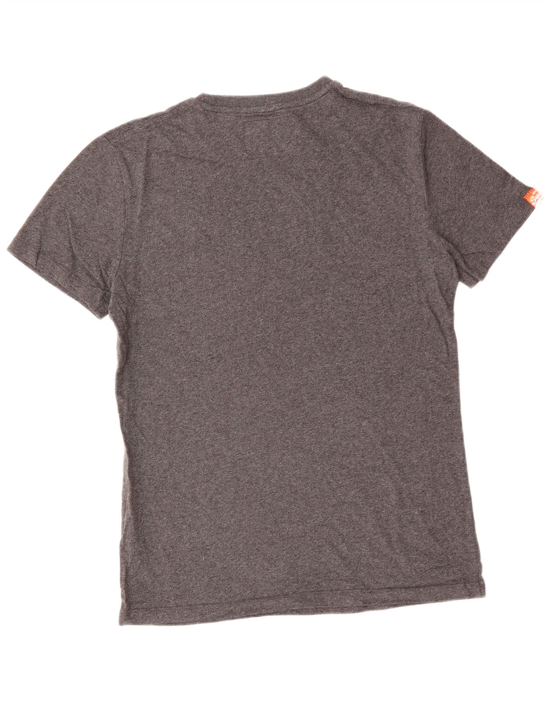 SUPERDRY T-Shirt Femme Top UK 14 Gris Moyen Coton