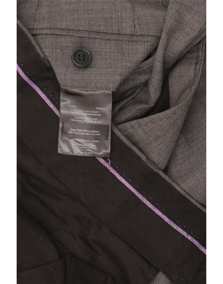 TED BAKER Pantalon de Costume Droit Homme W40 L32 Gris Laine