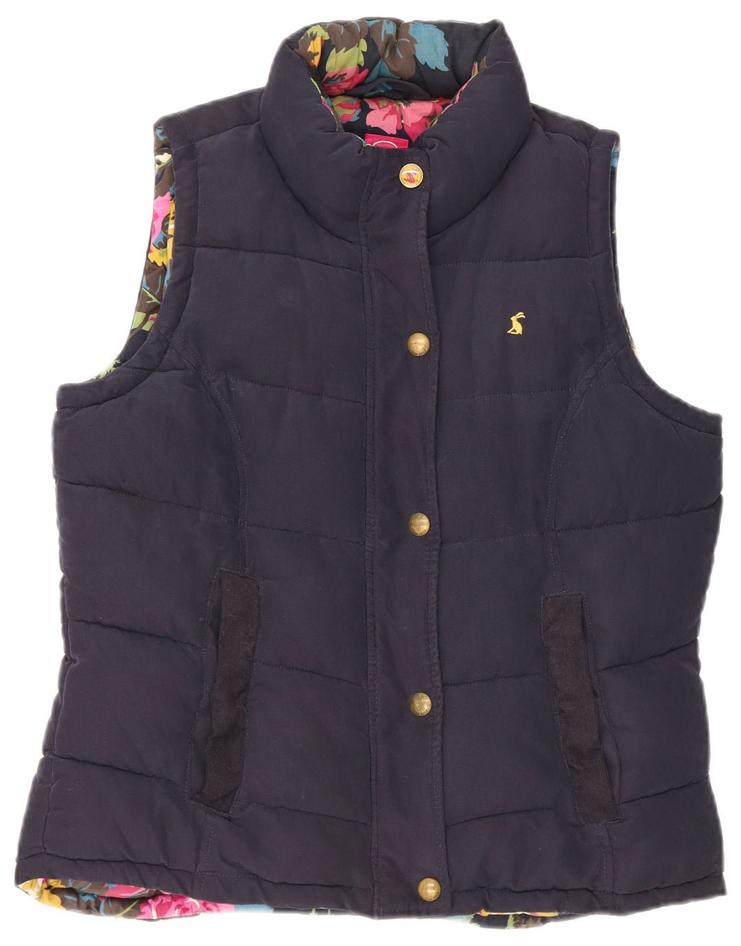 JOULES Gilet rembourré pour femme UK 12 Medium Bleu Marine Polyester