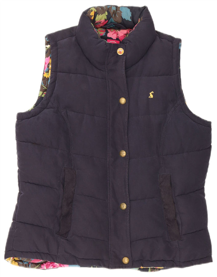 JOULES Gilet rembourré pour femme UK 12 Medium Bleu Marine Polyester