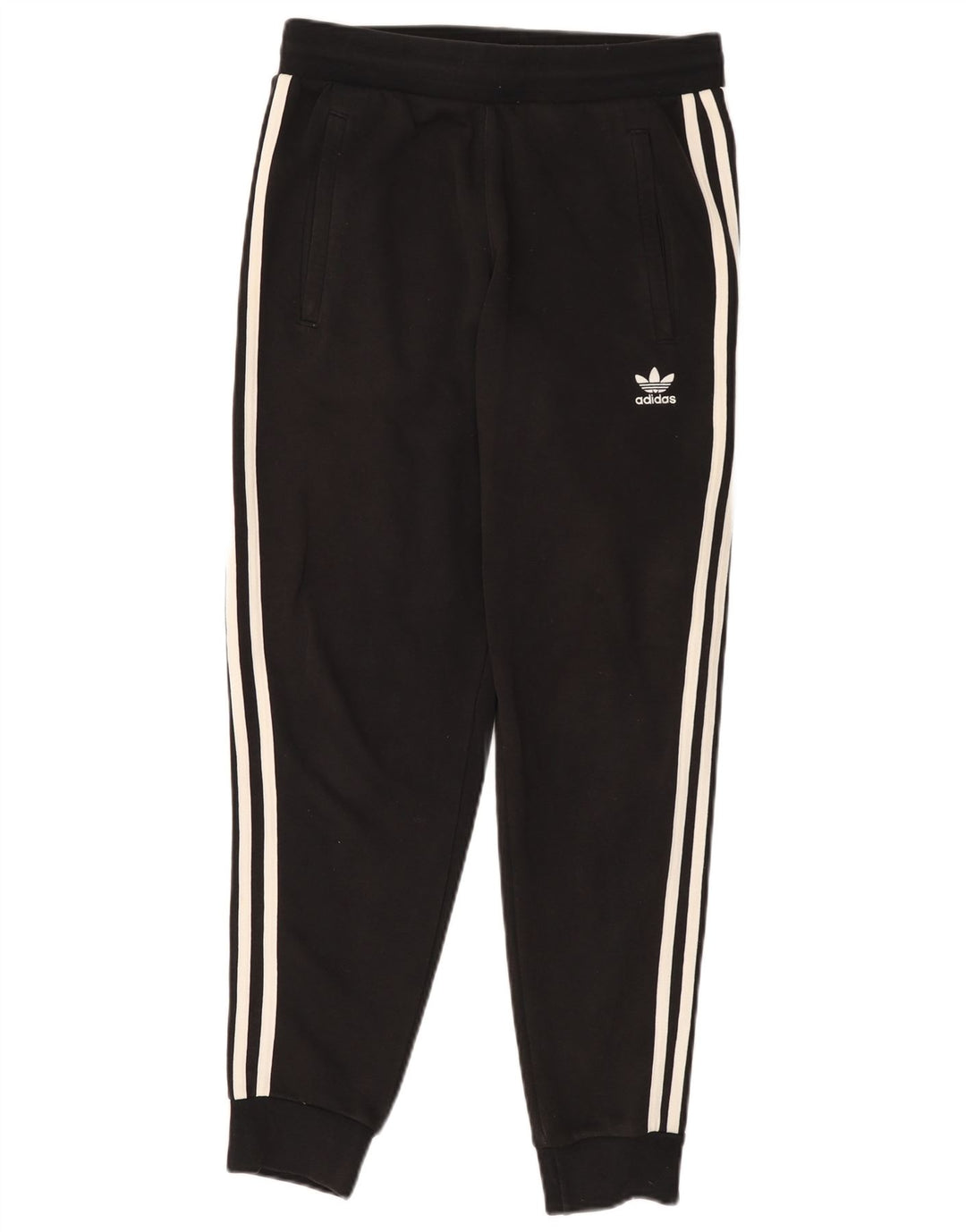 ADIDAS Pantalon de survêtement pour femme Joggers UK 14 Coton noir moyen