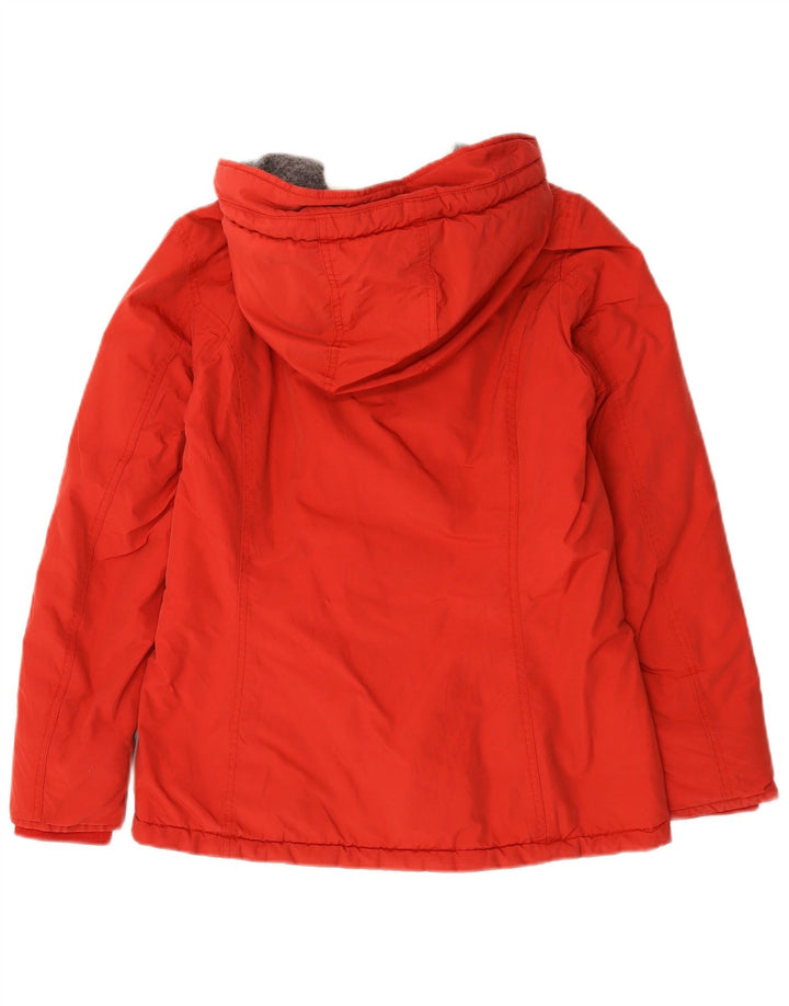 Woolrich Parka à capuche pour femme UK 44 en coton rouge moyen