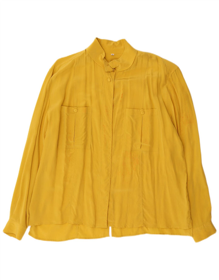 Brigitte Both Chemise Femme IT 46 Large Jaune Soie