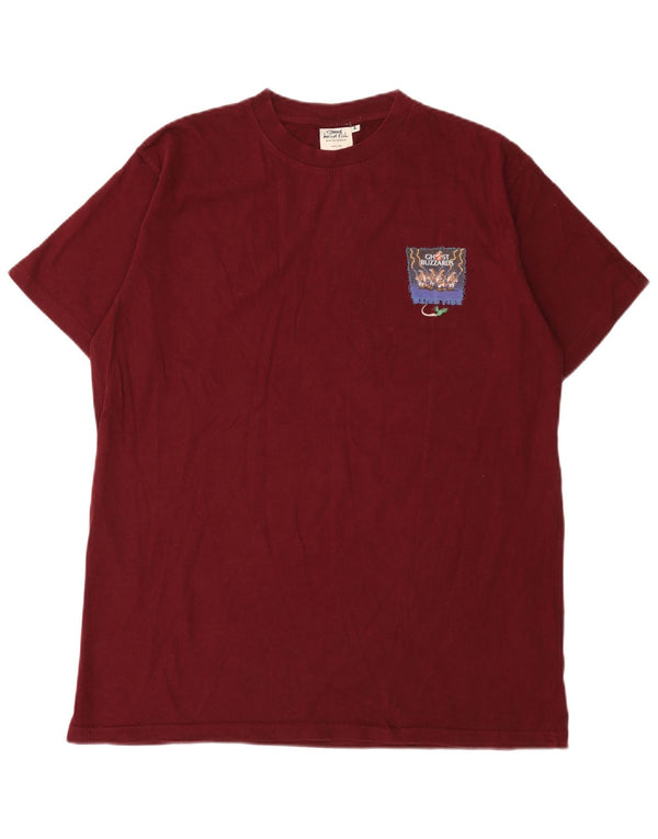 Weird Fish T-shirt graphique pour homme en coton bordeaux