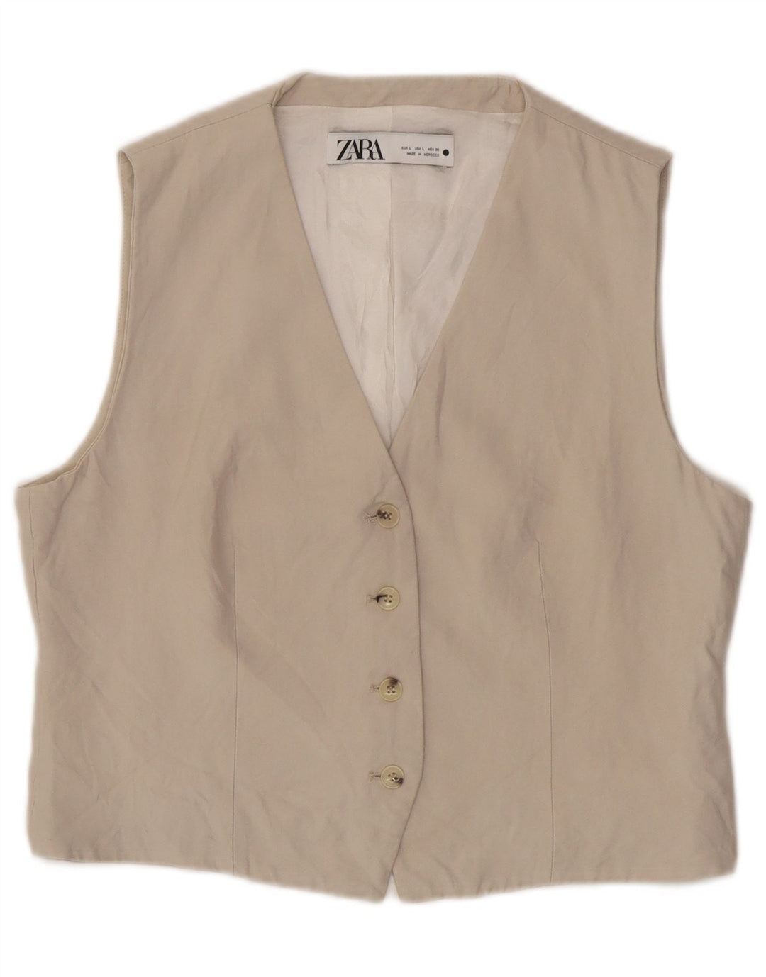 Zara Gilet Femme UK 14 Large Beige