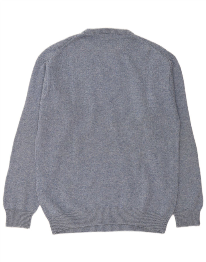 Gant Pull à col rond pour homme en laine d'agneau Bleu Large