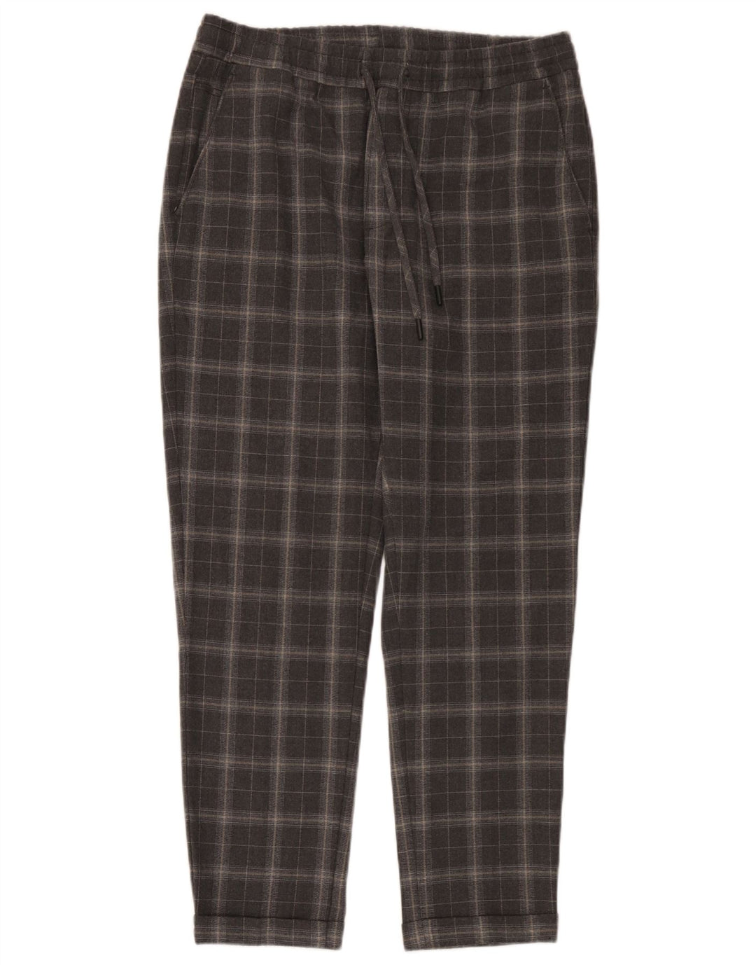 Zara Pantalon Chino Fuselé Homme Moyen W31 L30 Gris Carreaux