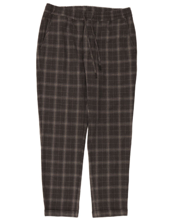 Zara Pantalon Chino Fuselé Homme Moyen W31 L30 Gris Carreaux
