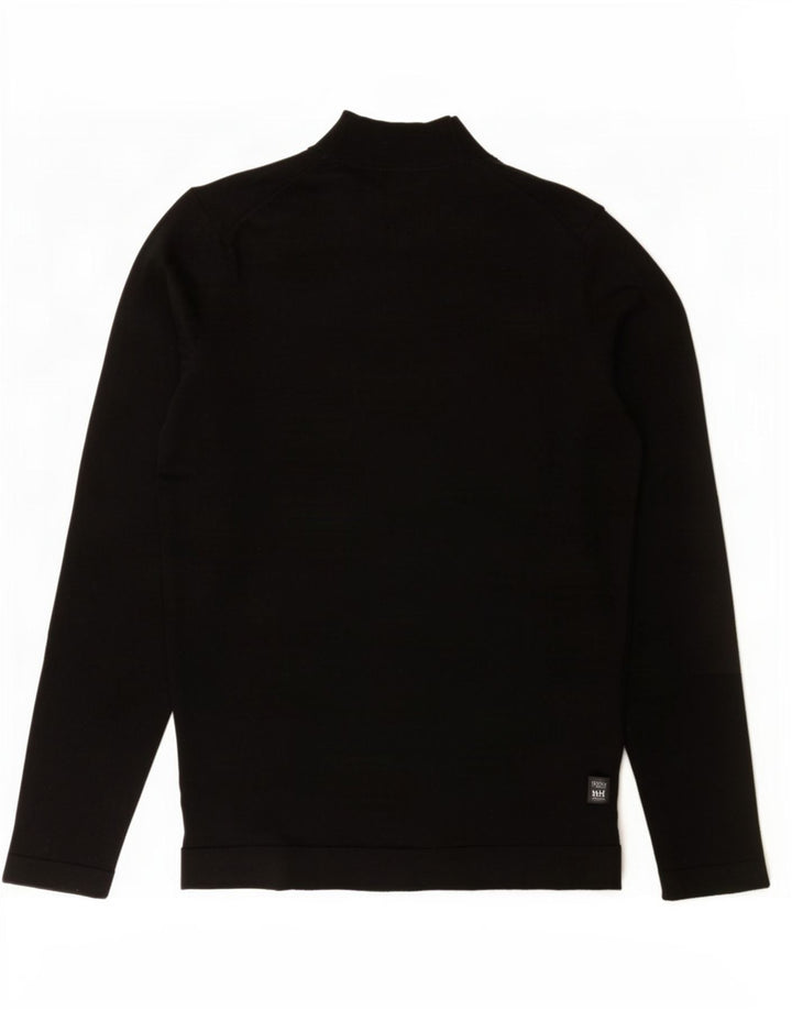 Massimo Dutti Pull à col roulé pour homme en laine noire moyenne
