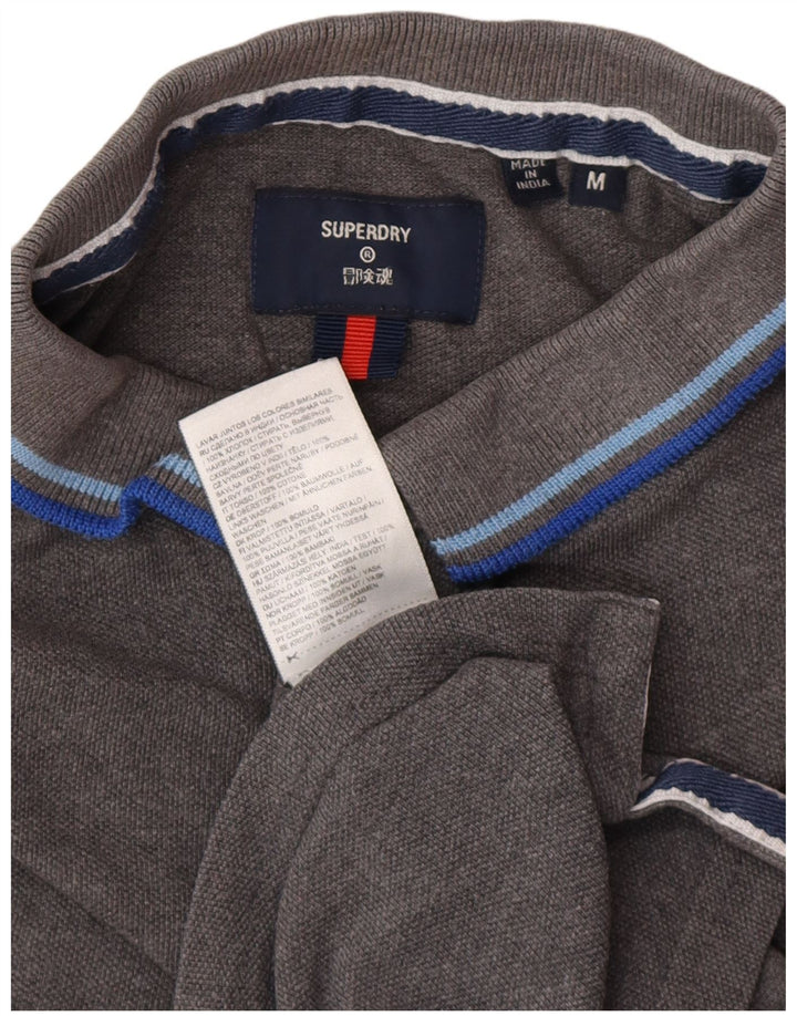 Superdry Polo Homme Gris Moyen Coton