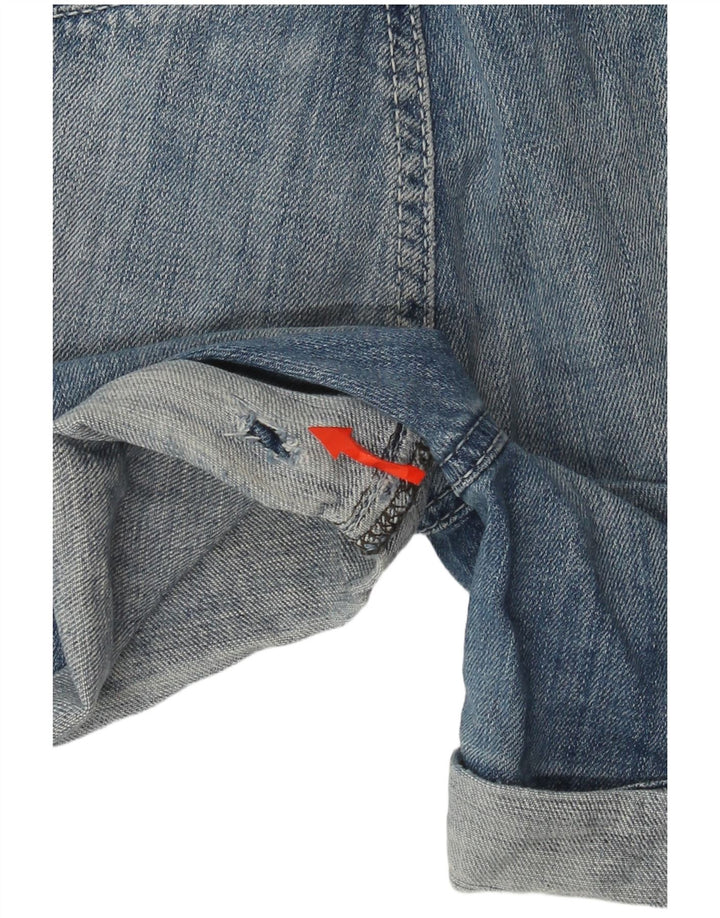 Guess Short en jean vieilli W28 pour femme en coton bleu moyen