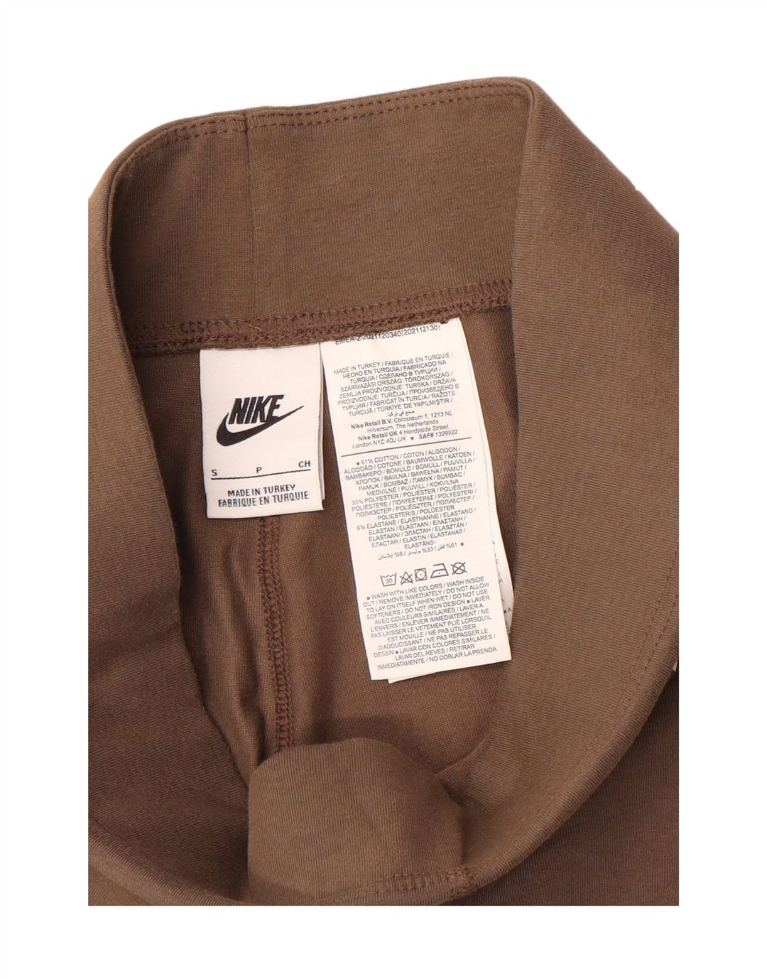 Nike Legging graphique pour femme UK 10 Petit coton marron