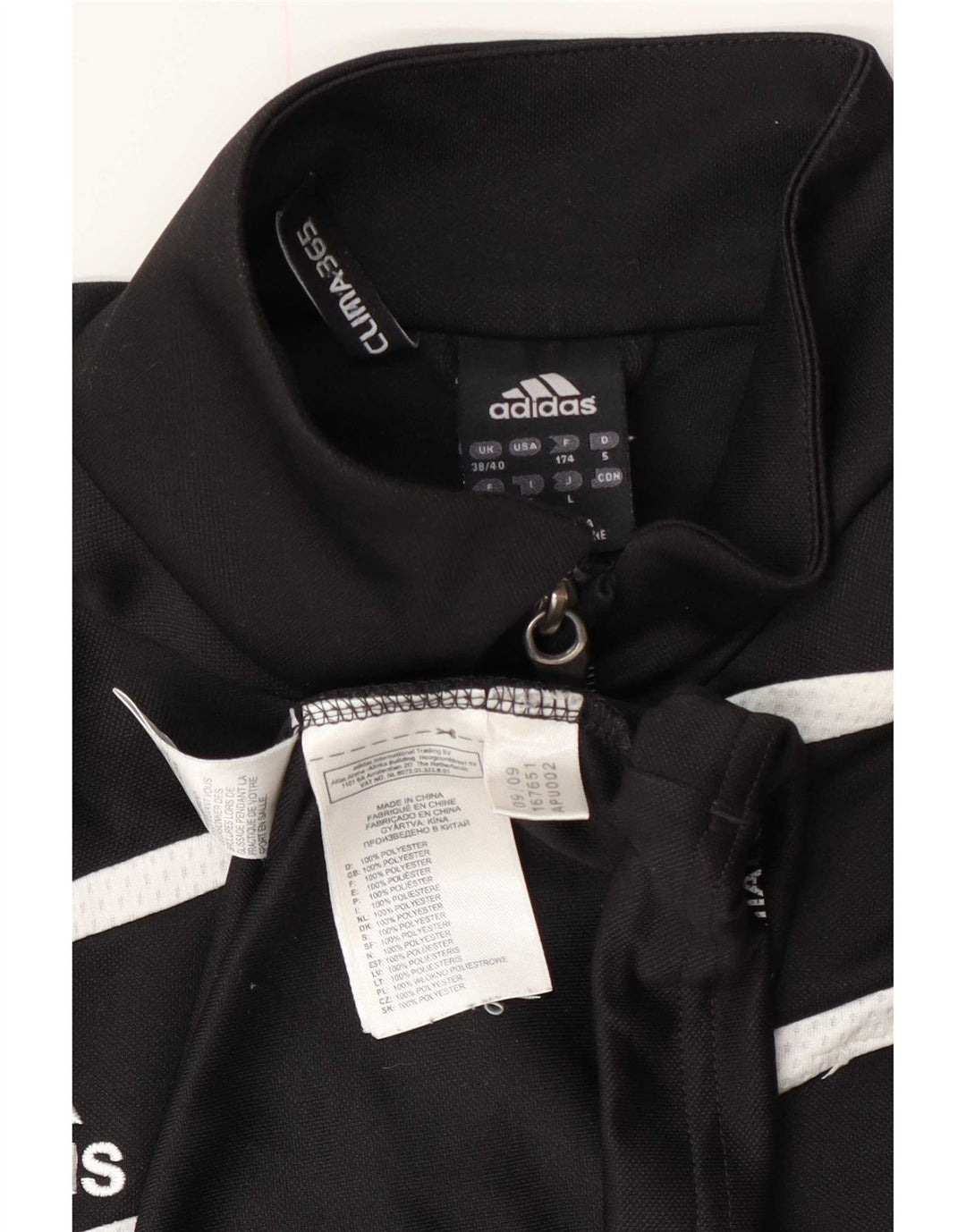 Adidas Hommes Clima 365 Pull Survêtement Top UK 38/40 Moyen Noir
