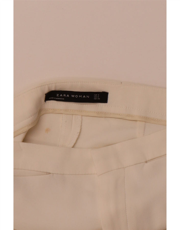 ZARA Pantalon décontracté slim pour femme Petit W26 L25 Blanc