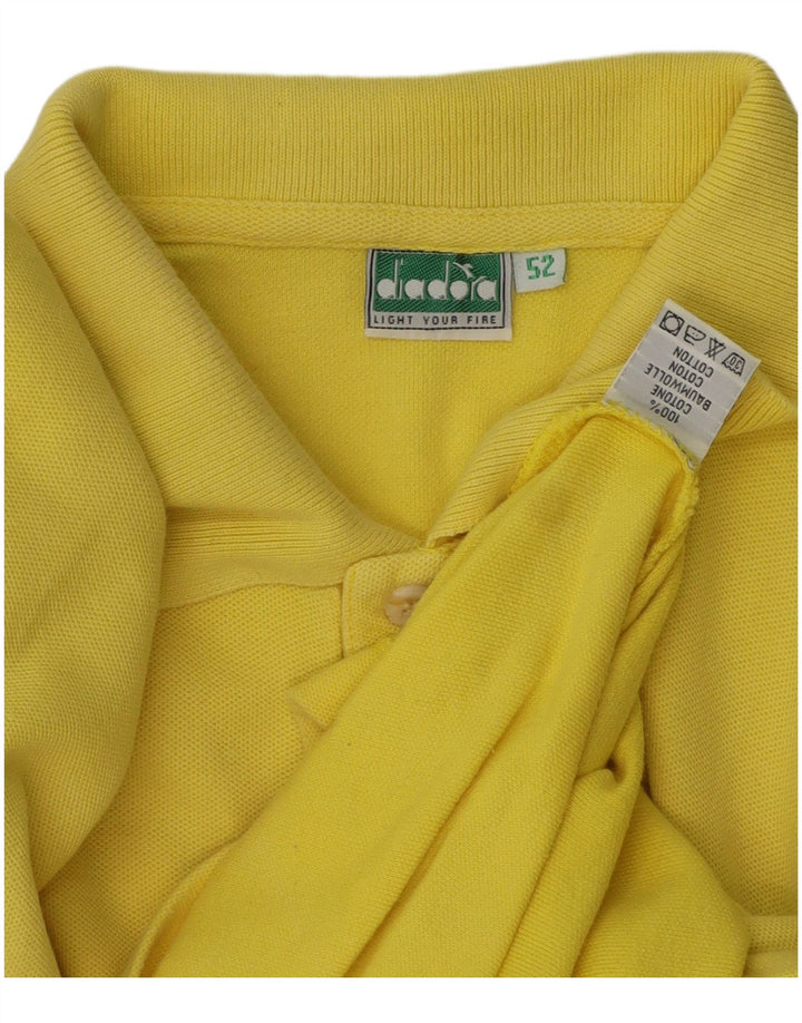 DIADORA Polo Homme IT 52 Large Jaune Coton