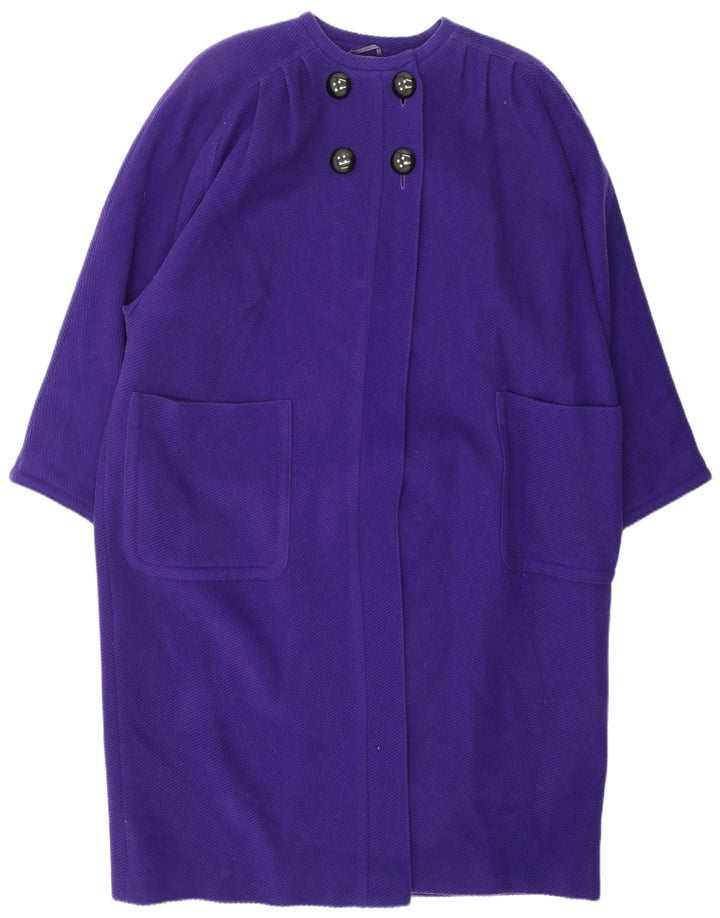 VALENTINO Manteau Miss V pour femme UK 20 2XL Violet Laine Classique