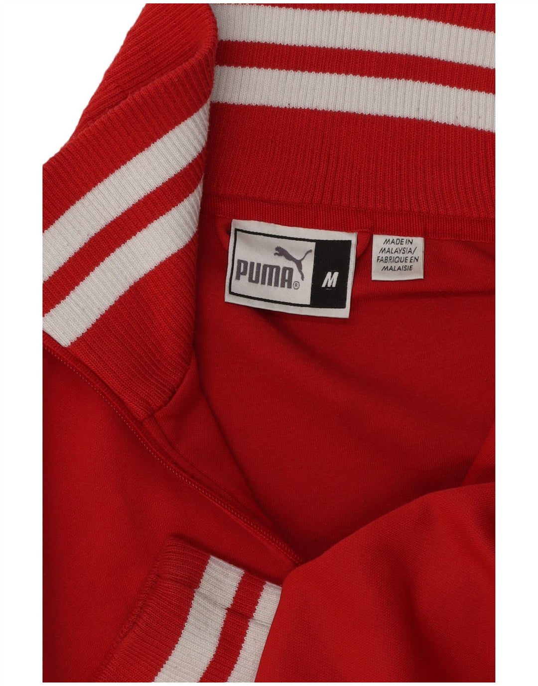 Puma Veste de survêtement pour femme UK 14 Rouge moyen Polyester colour block