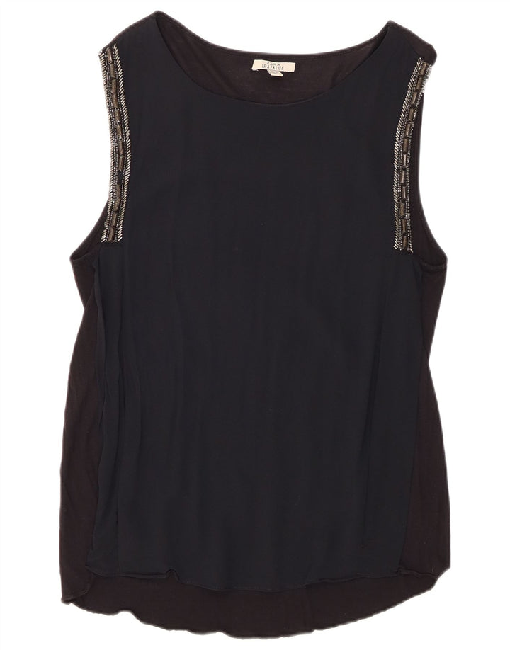 Zara Chemisier sans manches pour femme UK 12 Noir moyen
