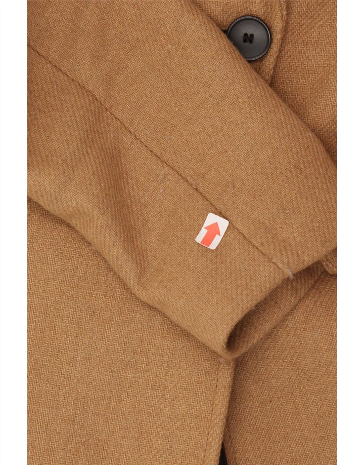 ZARA Womens Overcoat UK 10 Small Brown Wool Vintage Zara and Second-Hand Zara from Messina Hembry 