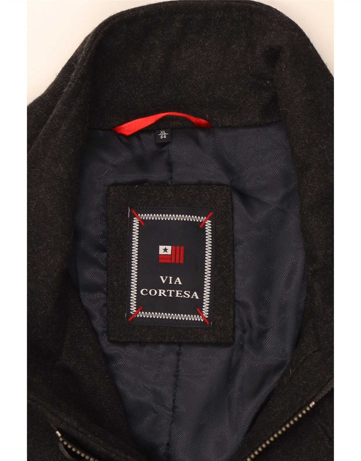 Via Cortesa Veste utilitaire pour homme UK 42 XL Laine grise
