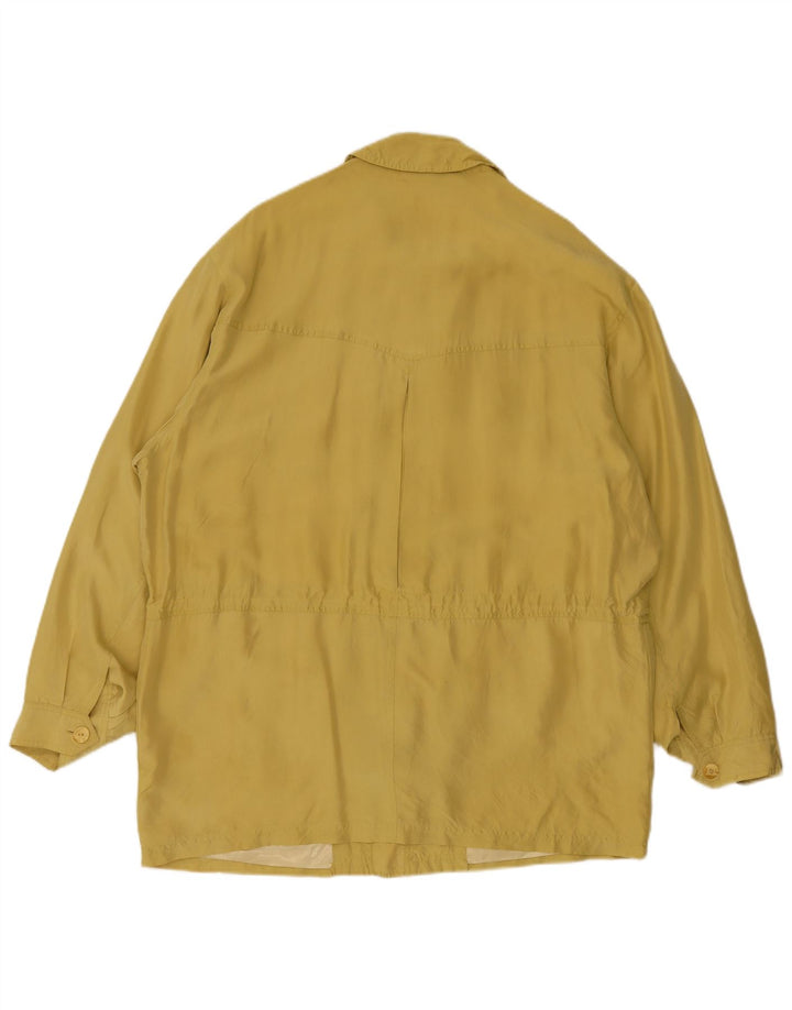veste utilitaire vintage pour hommes UK 44 2XL Soie jaune