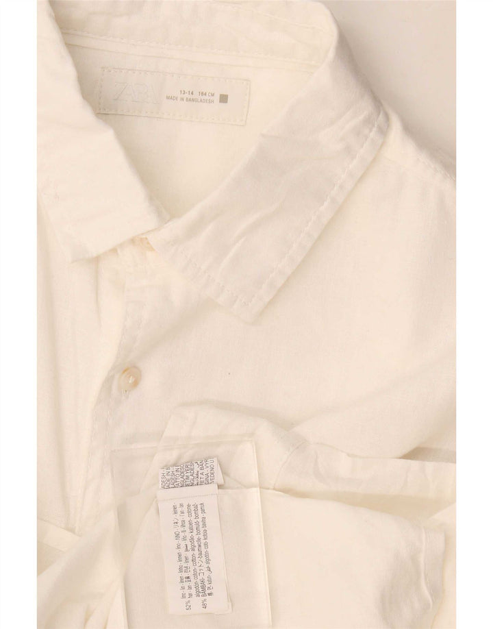 Chemise Zara Garçon 13-14 ans Lin Blanc