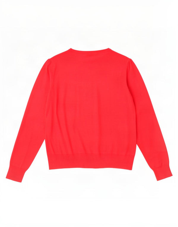 Marks & Spencer Pull Cardigan Femme UK 24 4XL Rouge Viscose