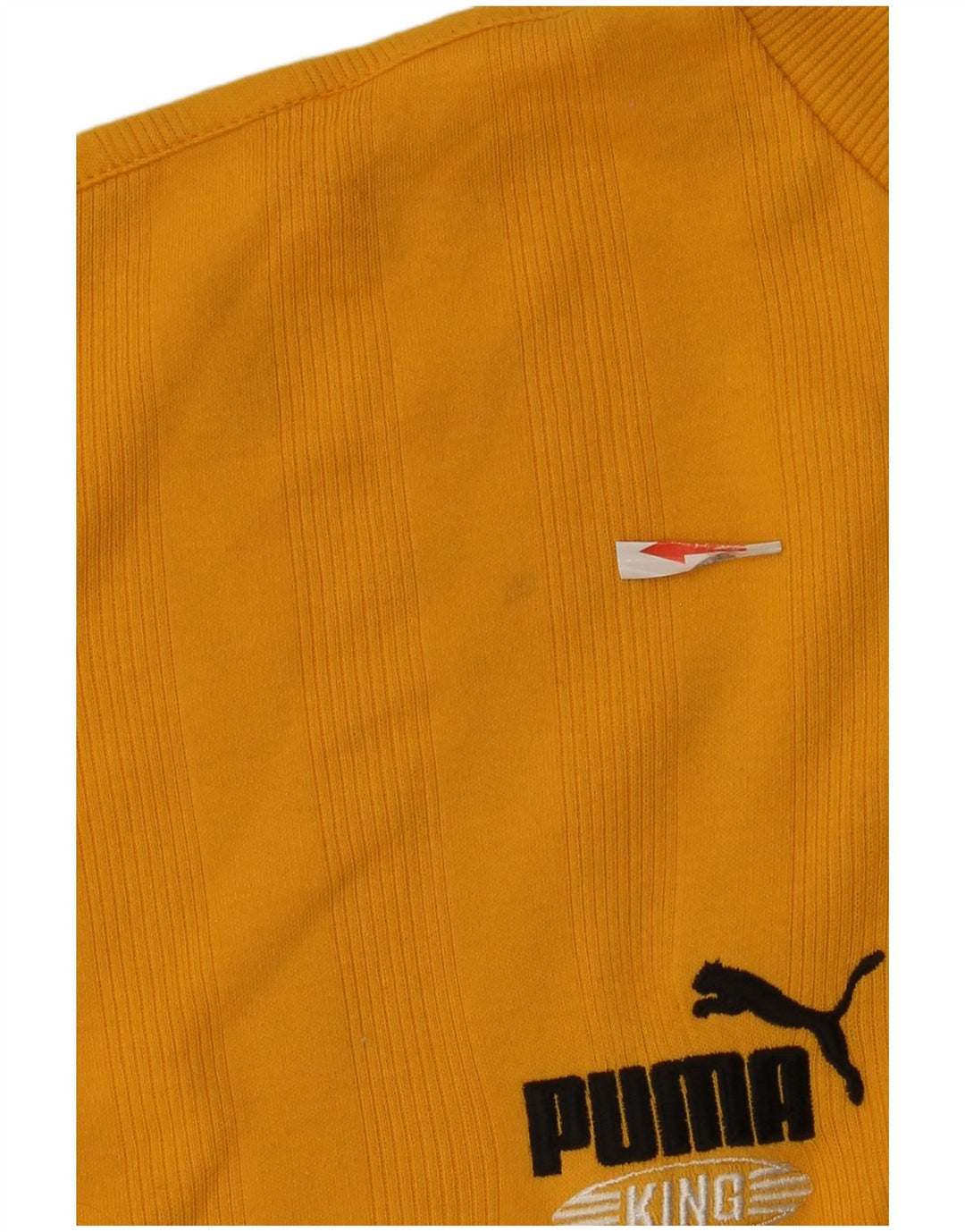 Puma Haut à manches longues XL en coton rayé jaune pour homme