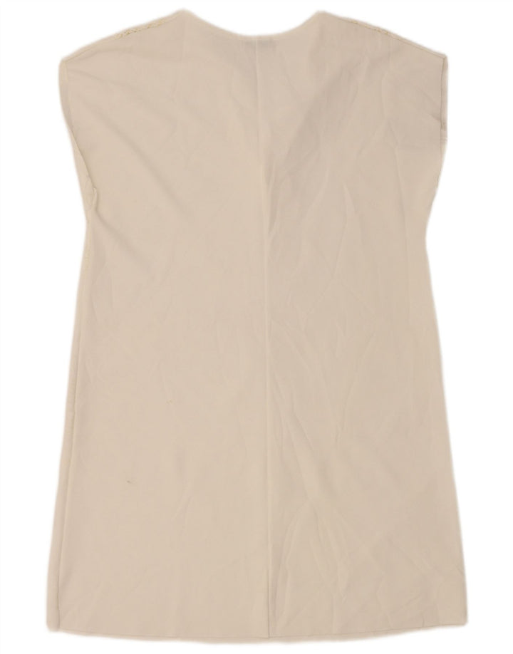 Zara Robe droite pour femme UK 12 Medium White Paisley