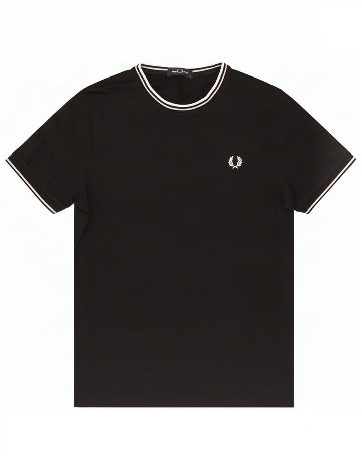 Fred Perry T-Shirt Homme Noir Moyen Coton