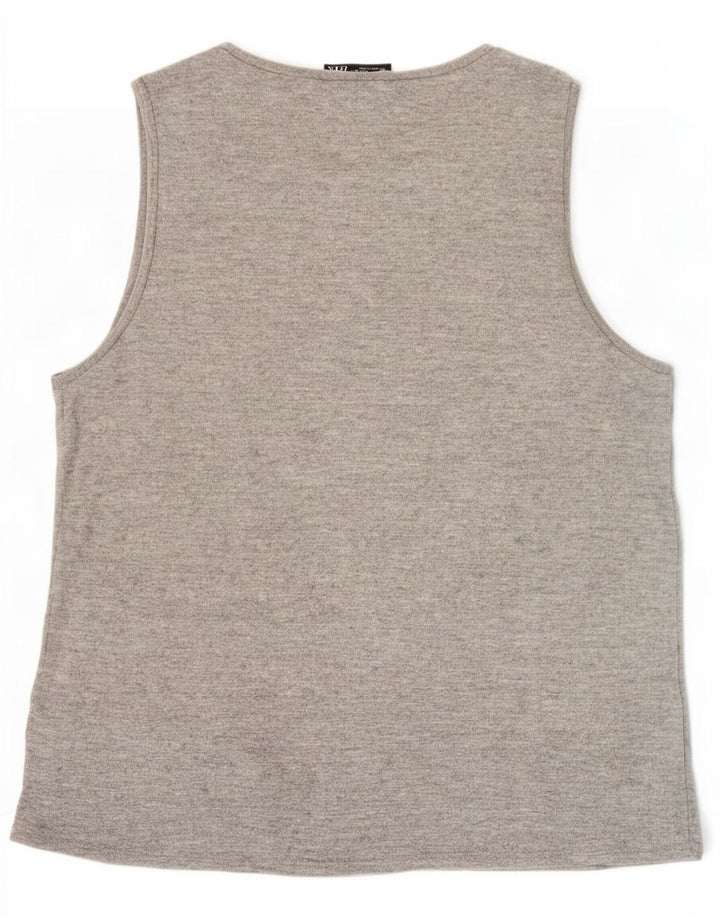 Zara Femme Débardeur UK 18 XL Gris Viscose