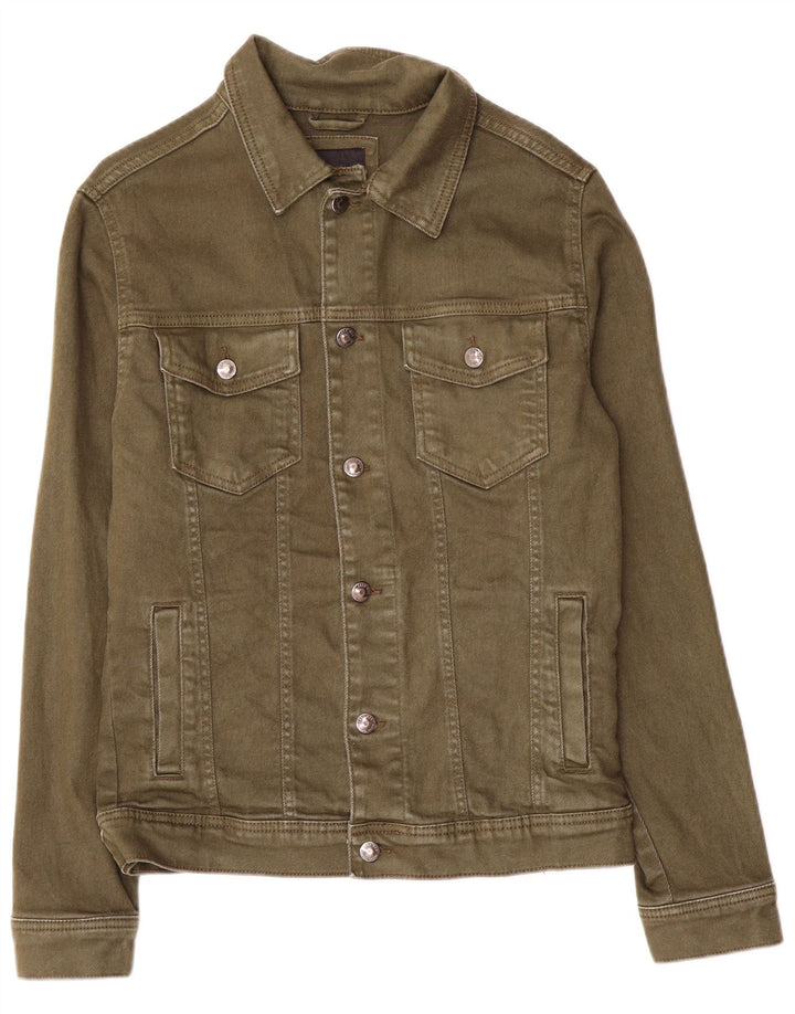 Zara Veste en jean pour homme UK 38 Coton vert moyen