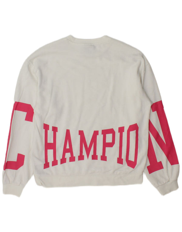 Champion Sweat-shirt graphique pour femme UK 20 2XL Blanc Coton