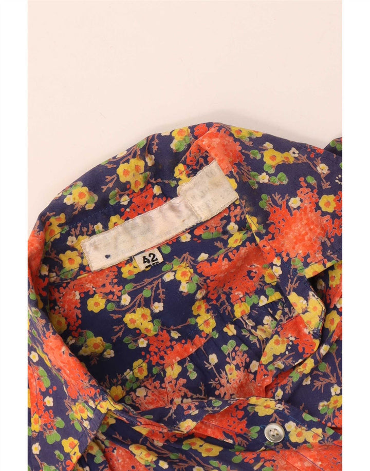 Blouse chemise femme vintage IT 42 Medium Multicolore Floral