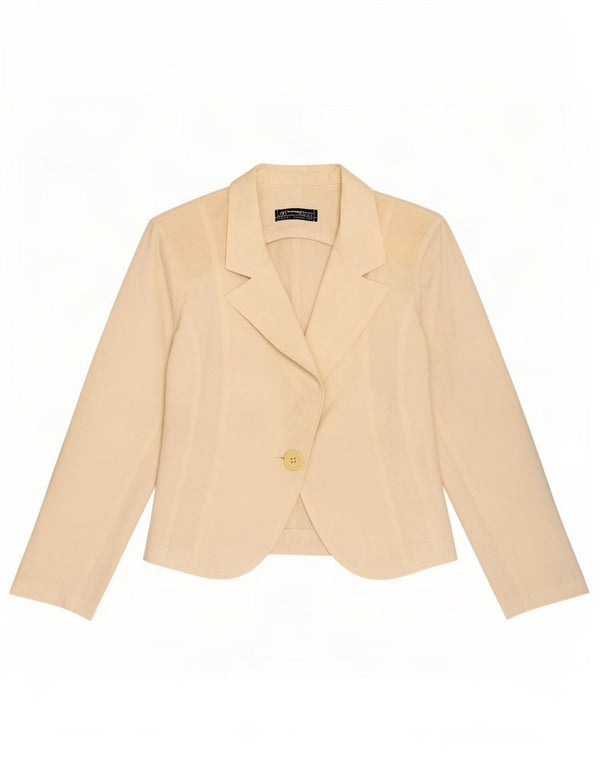 Rinascimento Veste blazer à 1 bouton pour femme UK 6 XS Blanc cassé