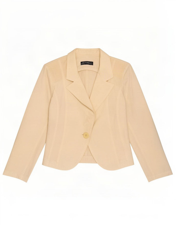 Rinascimento Veste blazer à 1 bouton pour femme UK 6 XS Blanc cassé