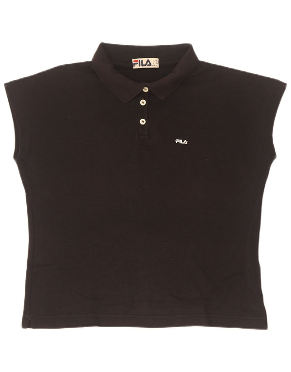 Fila Polo Femme IT 48 XL Noir Coton