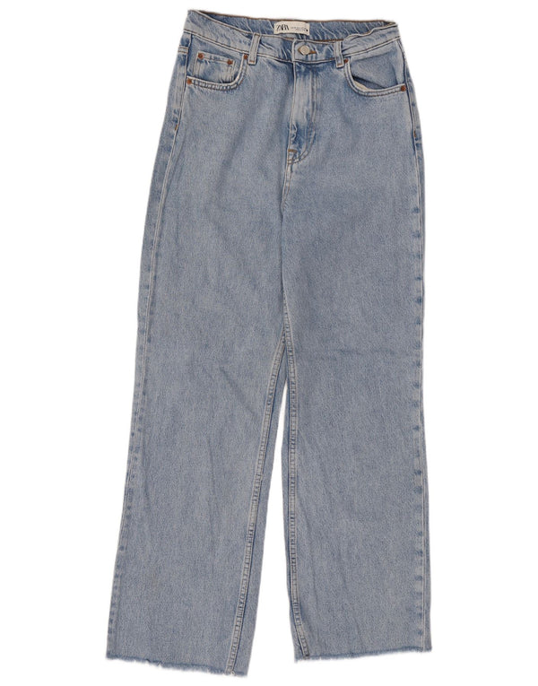 Zara Jean droit femme EU 38 Small W28 L29 coton bleu