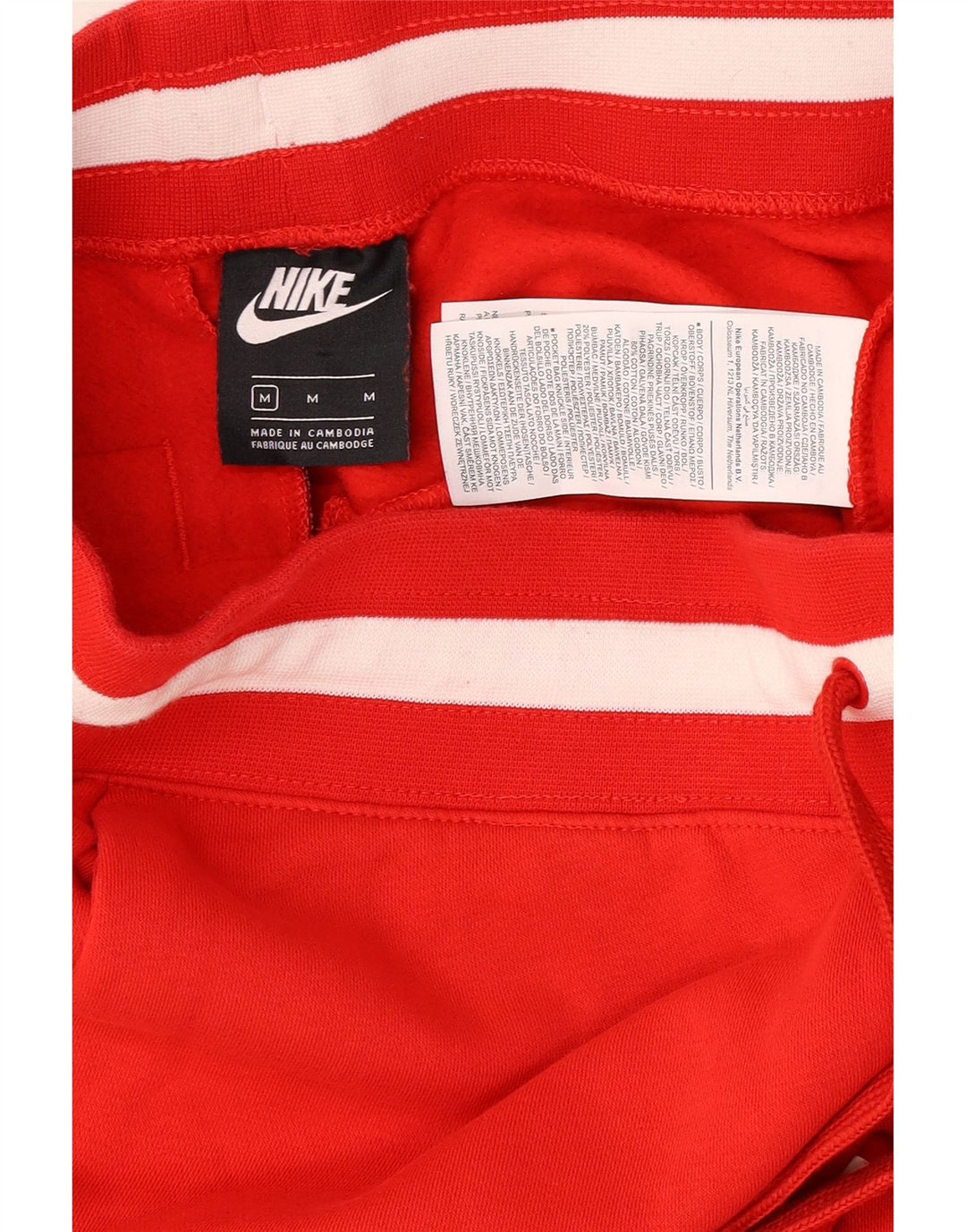 Pantalon de survêtement graphique en coton color block rouge moyen Nike Homme