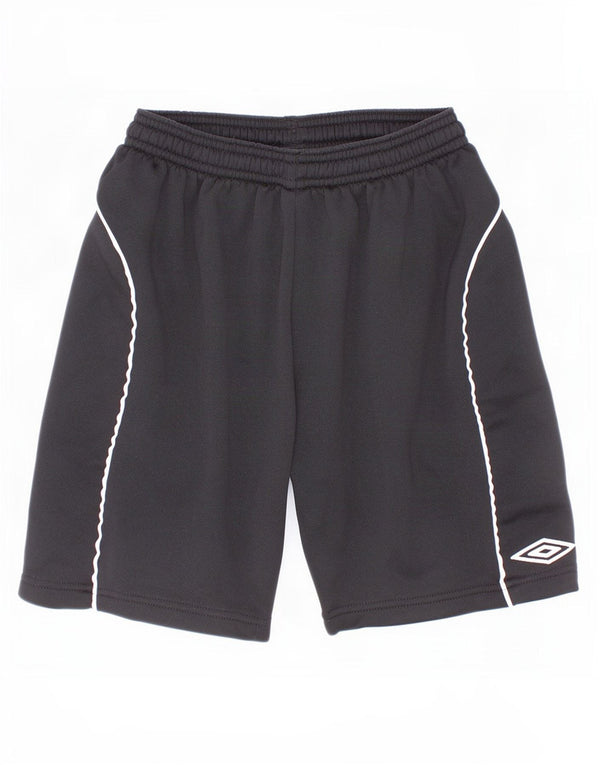 Umbro Short de Sport Graphique Garçon 9-10 Ans Polyester Colorblock Noir