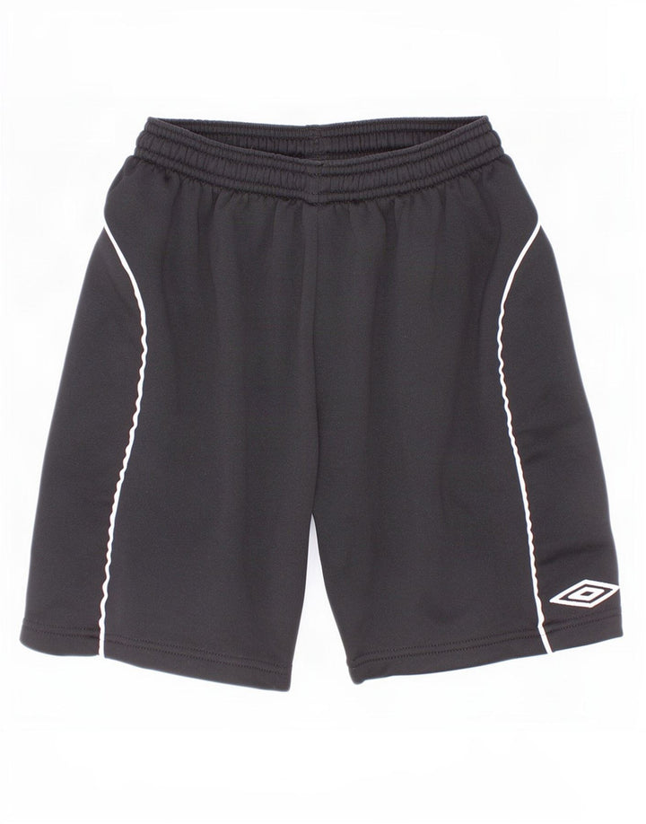 Umbro Short de Sport Graphique Garçon 9-10 Ans Polyester Colorblock Noir